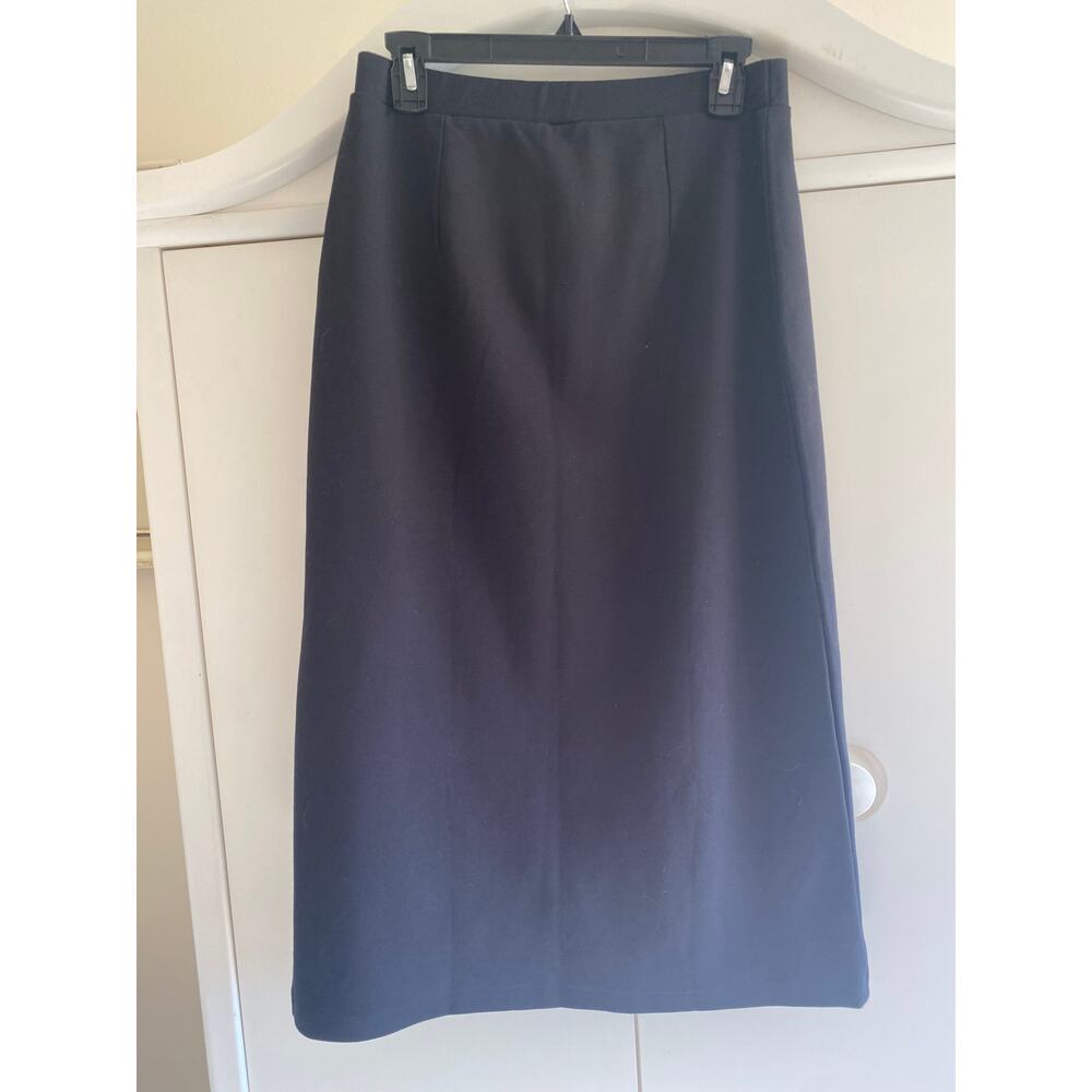 L L Bean Black lycra pencil skirt NWT Size small Supima cotton
